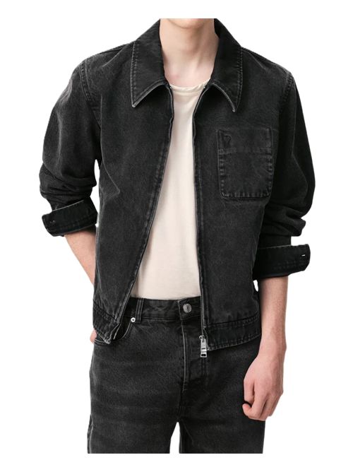 Ami De Coeur denim zipped jacket Ami Paris | HJK904.DE0124031 USED BLACK